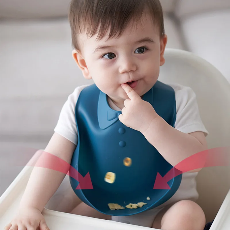 

Baby Bib for Kids Newborn Cute Cartoon Print Baby Feeding Tableware Waterproof Baby Bibs Silicone Adjustable Food Saliva Towel