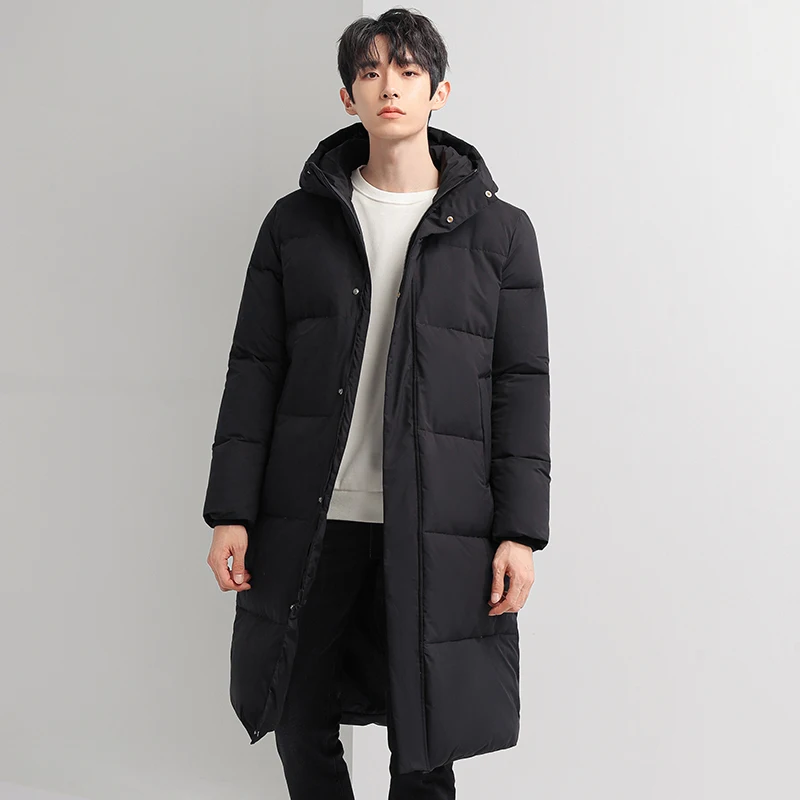 Men's Winter Duck Down Jacket -30 Thick Warm Down Coat Men Windbreaker 2021 Male Fashion Long White Duck Coat Down Parkas S-3XL
