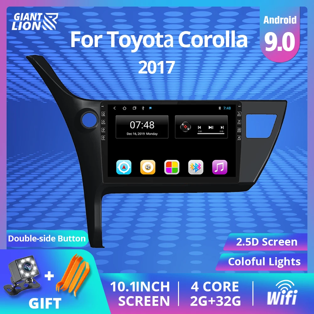 2DIN Android 9 0 автомобильное радио для Toyota c Corolla 2017 мультимедийный плеер стерео 2 Din