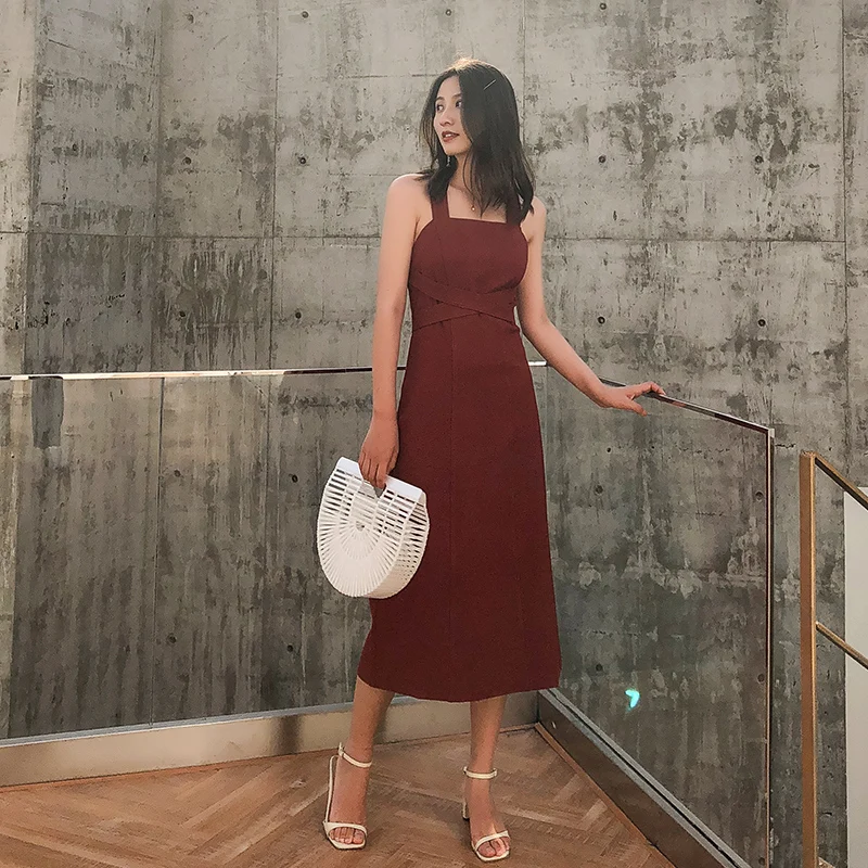 Женские платья в стиле ретро винно красные вечерние трапециевидной формы на