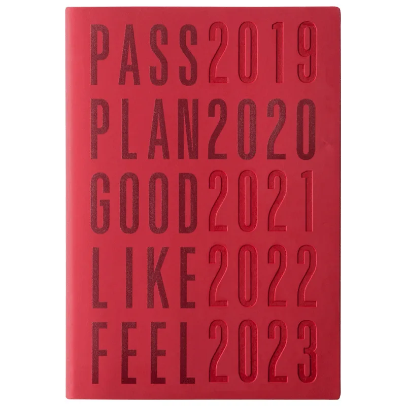 Agenda 2019 2020 планировщик Органайзер А5 красный блокнот Еженедельный ежемесячный