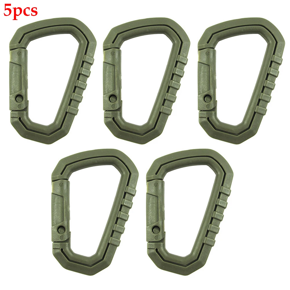 5Pcs Strong Quick Release Traveling Clip D Shape Hanging Mountaineering Buckle Snap Keychain Lightweight Hook Outdoor Carabiner | Спорт и