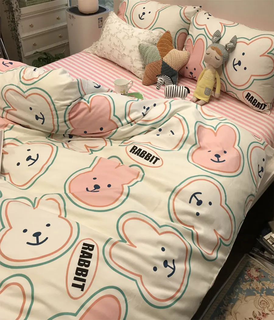 

Милый мультяшный телефон, удобный одиночный двойной хлопковый двойной полный Королевский домашний текстиль, простыня, наволочка, пододеял...