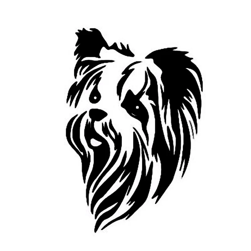 

Автомобильная наклейка из ПВХ «Йоркширский терьер», Классическая забавная наклейка с животными, черная/серебристая, 10,2*15,2 см