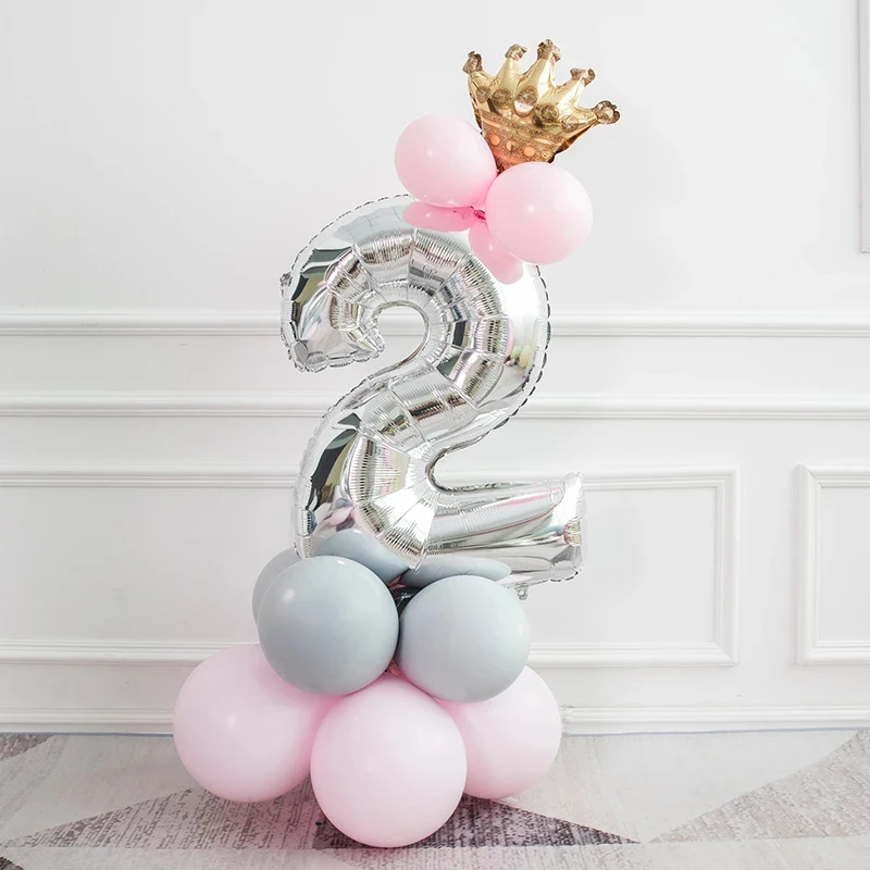 Воздушные шары из фольги в виде цифр с первого дня рождения | Дом и сад