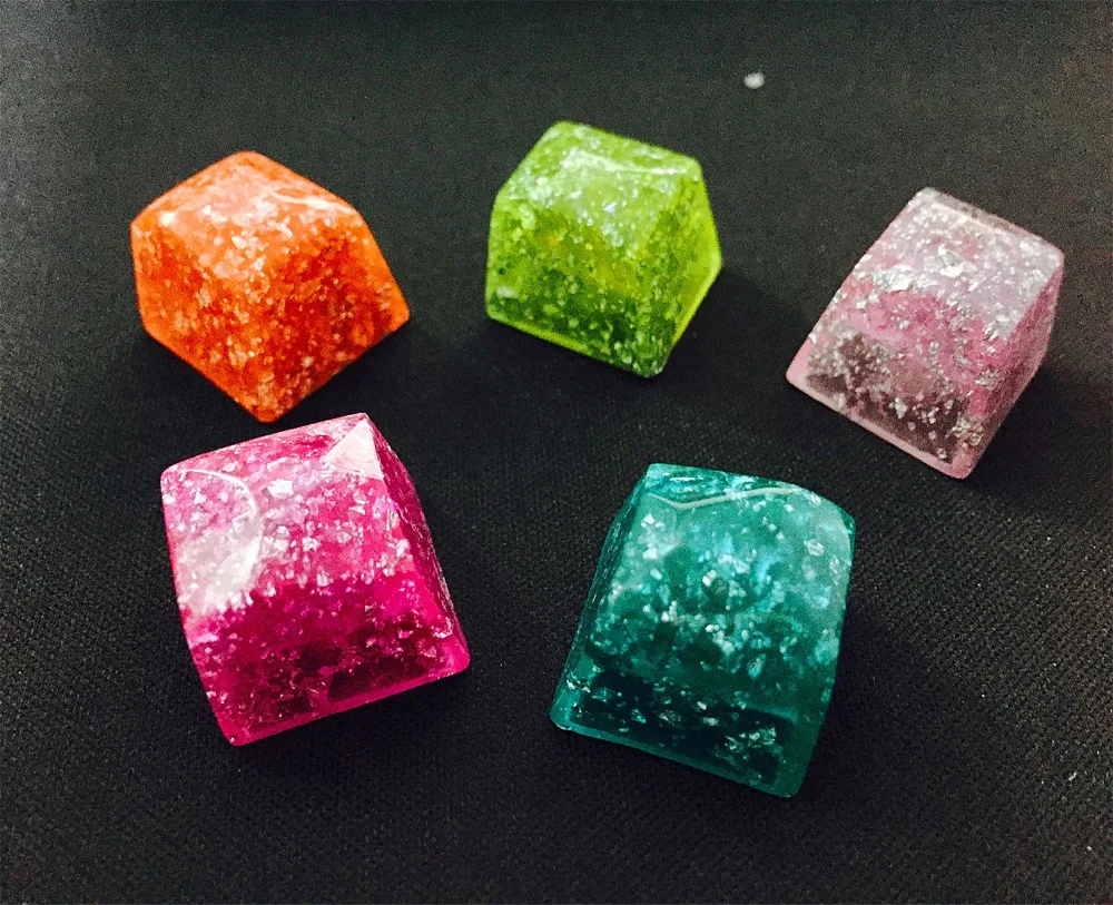 Ручной работы полигональный драгоценный камень резной смолы ремесленник Keycap R4