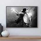 Постеры Майкла Джексона, Черно-Белая настенная Картина на холсте, Высококачественная Настенная картина для гостиной, бара, кафе, украшение для дома