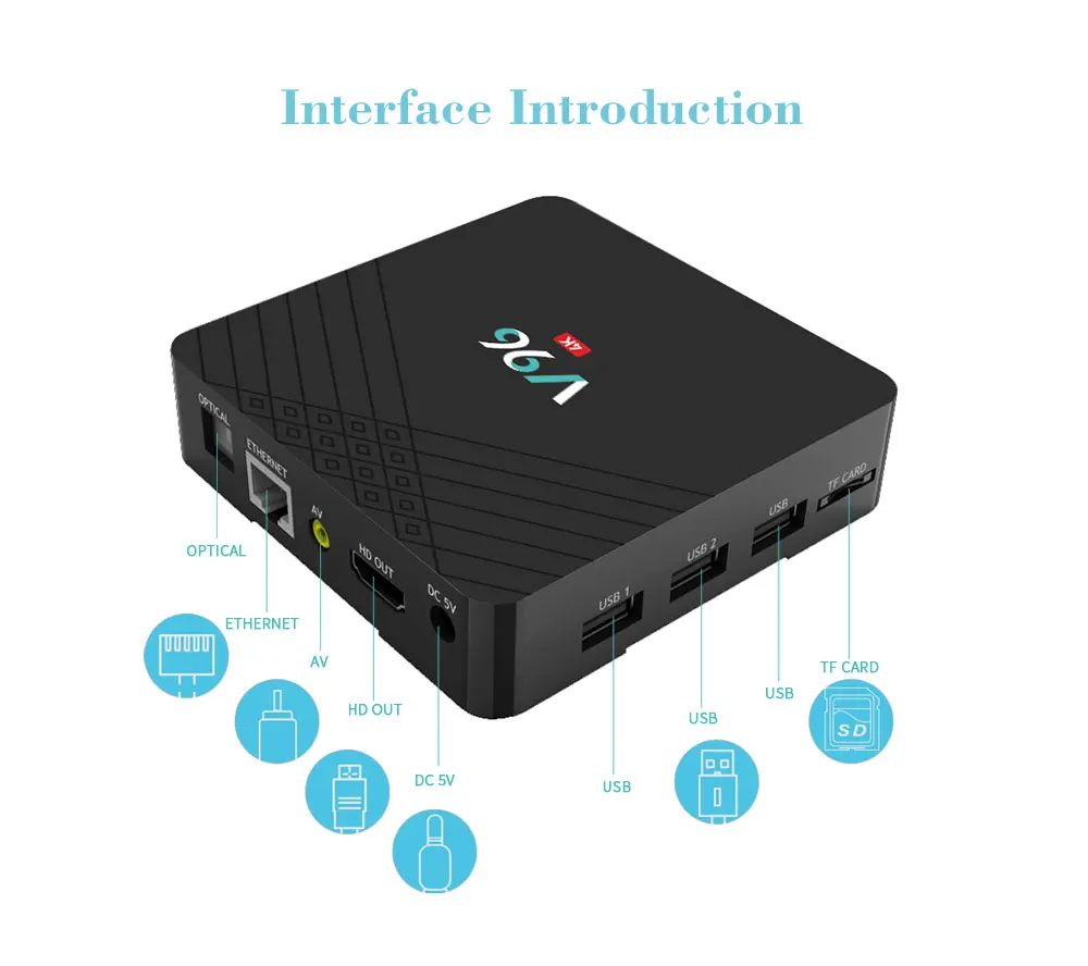 Vmade tv box android 9,0 2G 16G Allwinner H6 четырехъядерный 64 бит Wi-Fi tv box 4K HD H.265 телеприставка 2G 16G tv box Горячая Распродажа