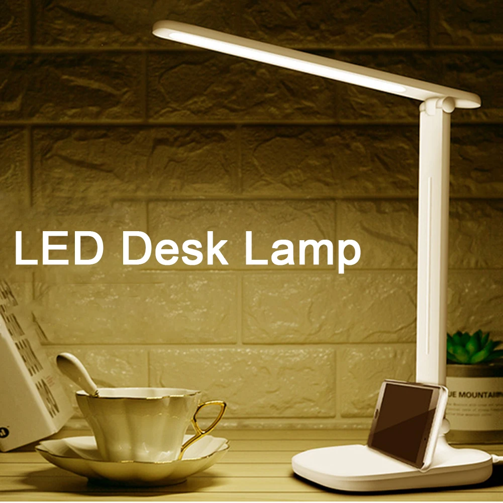 

LED Desk Lamp Eye Caring Reading Foldable Table For Study Office Touch Control Portable 3 Modes USB Rechargeable Working Bedroom