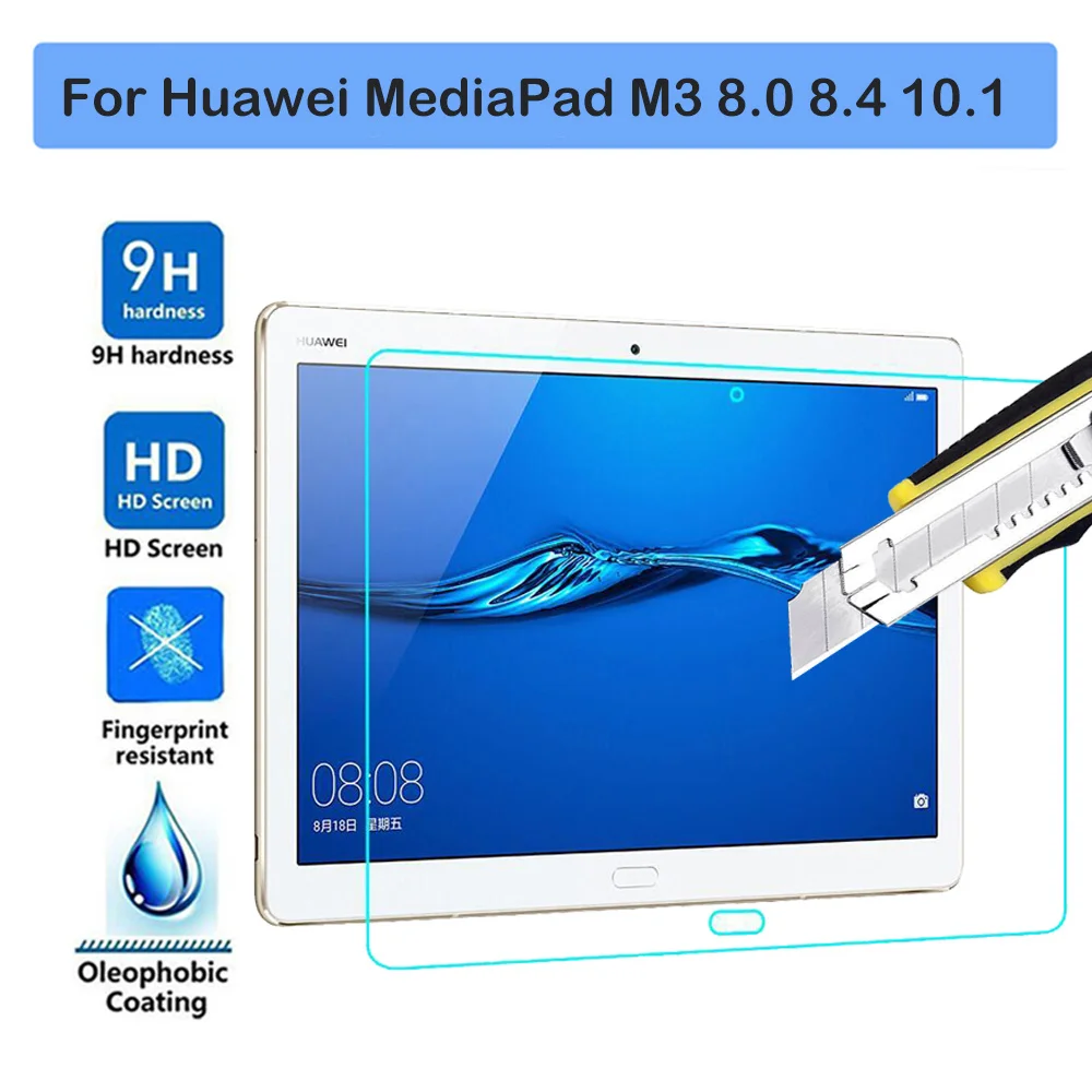 

2PCS Screen Protector For Huawei MediaPad M3 8.0 8.4 10.1 Lite 10 CPN-AL00 BTV-W09 L09 BAH-W09 Tempered Glass Protective Film