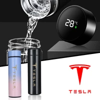 auto accessories double wall insulated vacuum flask stainless steel water bottle bpa free for tesla model 3 s x y accessories