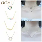 Женское Ожерелье-чокер из серебра 925 пробы, с разноцветными кристаллами