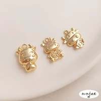 custom14k color guaranteed gold pendant of the year of the ox ox pendant of the year of the ox bracelet earrings diy accessories