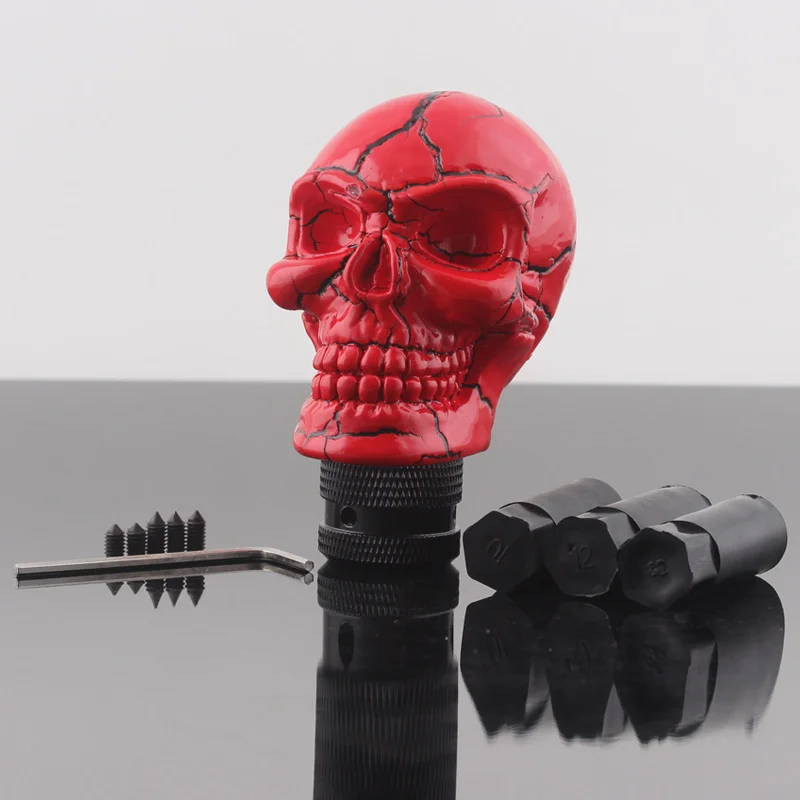 1 xручная рукоятка для рычага переключения передач рычаг Красный Дьявол череп