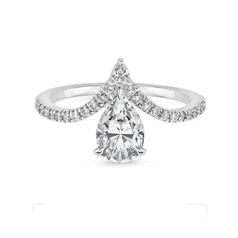 Новинка 2020 модное кольцо из стерлингового серебра 925 пробы с грушей для