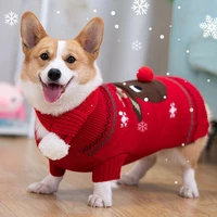 christmas dog clothes winter dog sweater pet outfit knit apparel cat puppy clothing xmas pet costume coat corgi clothes dropship