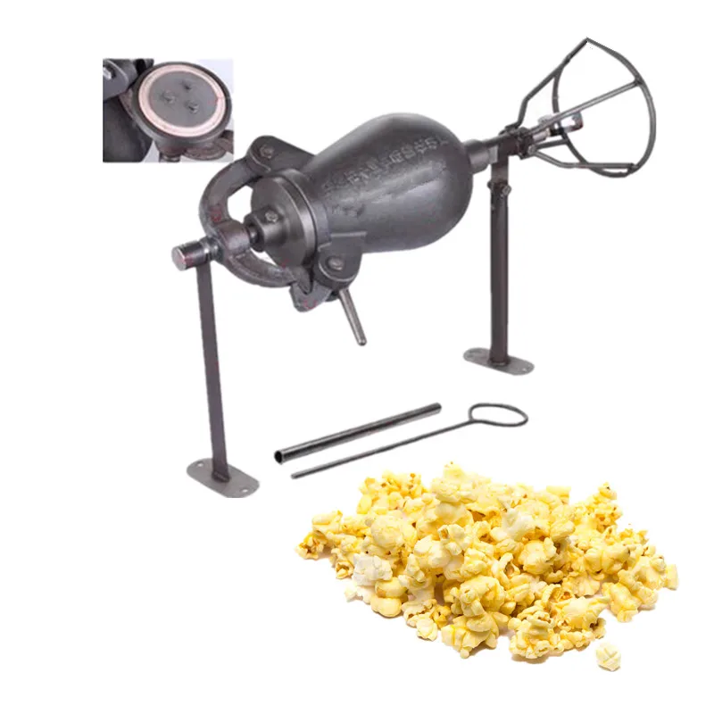 Old cannon style rice popcorn maker commercial dry blasting chicken popping machine