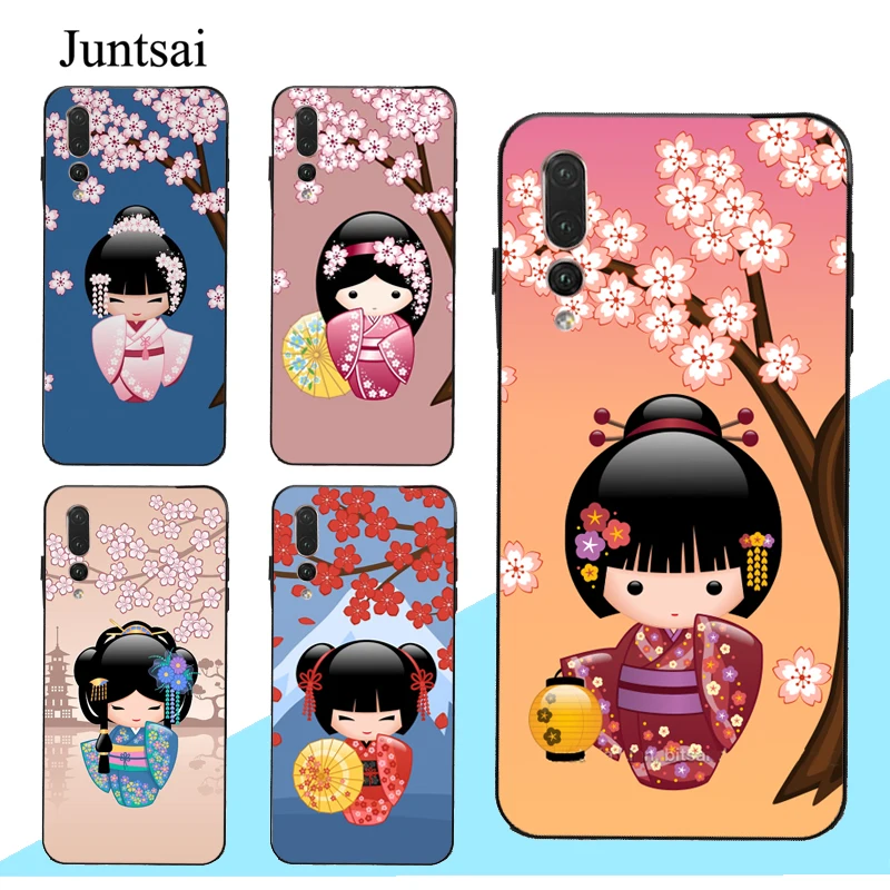 Чехол с японской куклой гейши Kokeshi для Huawei P20 P30 P40 Lite Pro Mate 10 20 30 P Smart 2019 Z|Бамперы| |