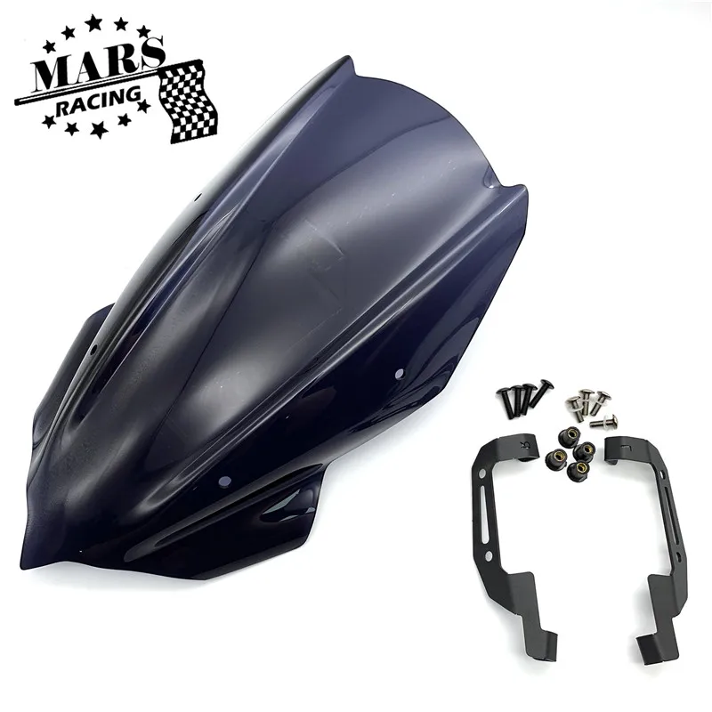 Для KAWASAKI Z250 Z400 Z-250 Z-400 Z 250 Z 400 двойной пузырь мотоцикл спортивный лобовое стекло ветровой щиток козырек Viser