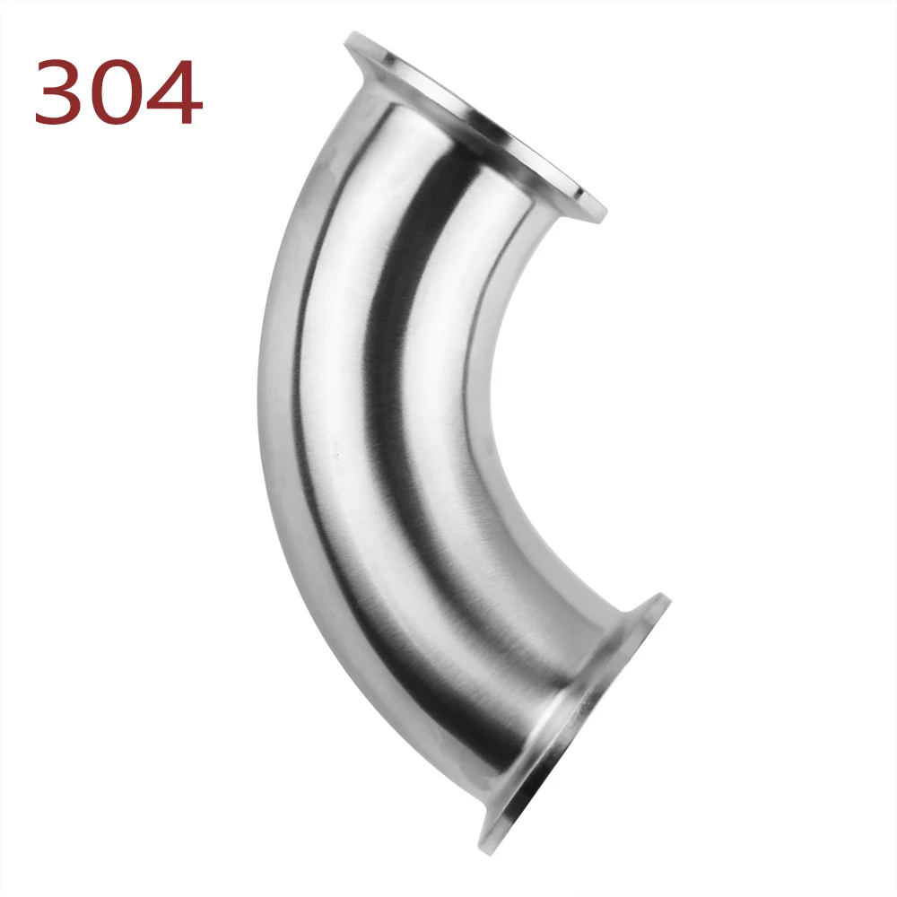 

OD51mm 2 Inch Pipe 304 Stainless Steel 90 degree Sanitary Elbow Pipe Fitting Tri Clamp