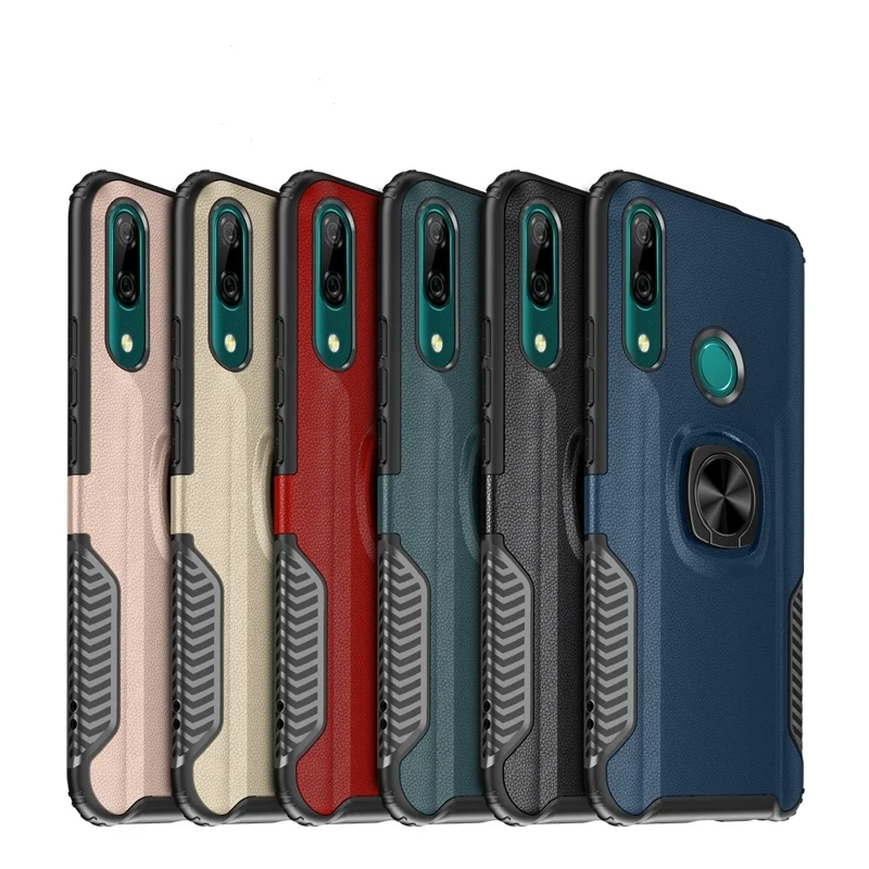 Armor Case For Huawei Honor 9X Premium Metal Ring Silicone Car Stand Back Cover for 6.59 inch | Мобильные телефоны и