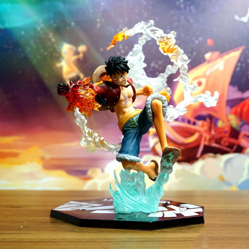 

[In stock] One Piece anim 2-dimensional maritime pirate king Lufei female emperor model Solon ornaments around Shanzhi doll ace