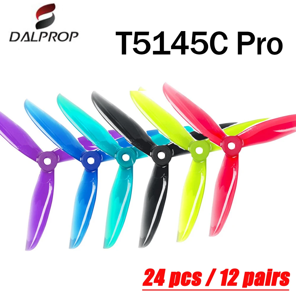 24 шт./12 пар DALPROP CYCLONE T5145C PRO 5 дюймов 3 лопасти/три лопасти пропеллер бесщеточный