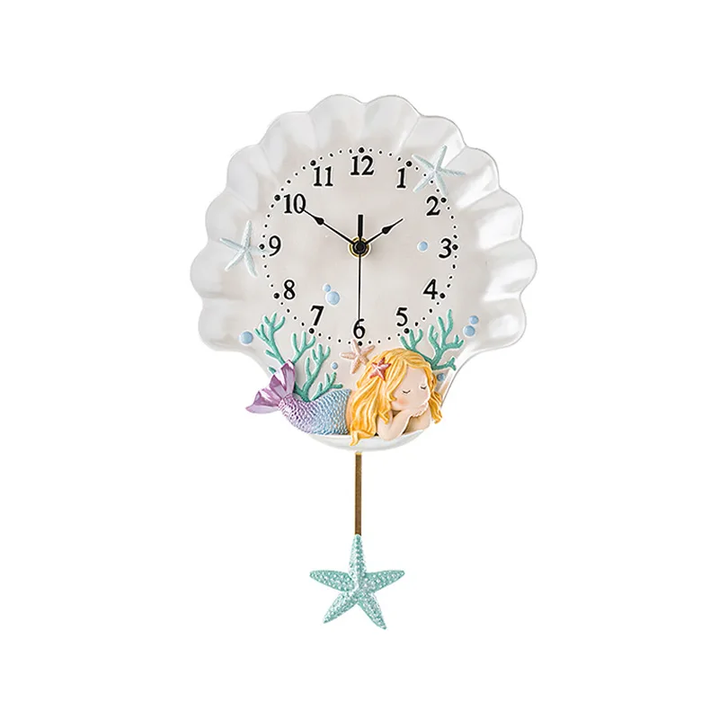

For Girls Cartoon Decor White Wall Clock Modern Design Nordiccolorful for Kids Rooms Horloge Murale Design Moderne Clock