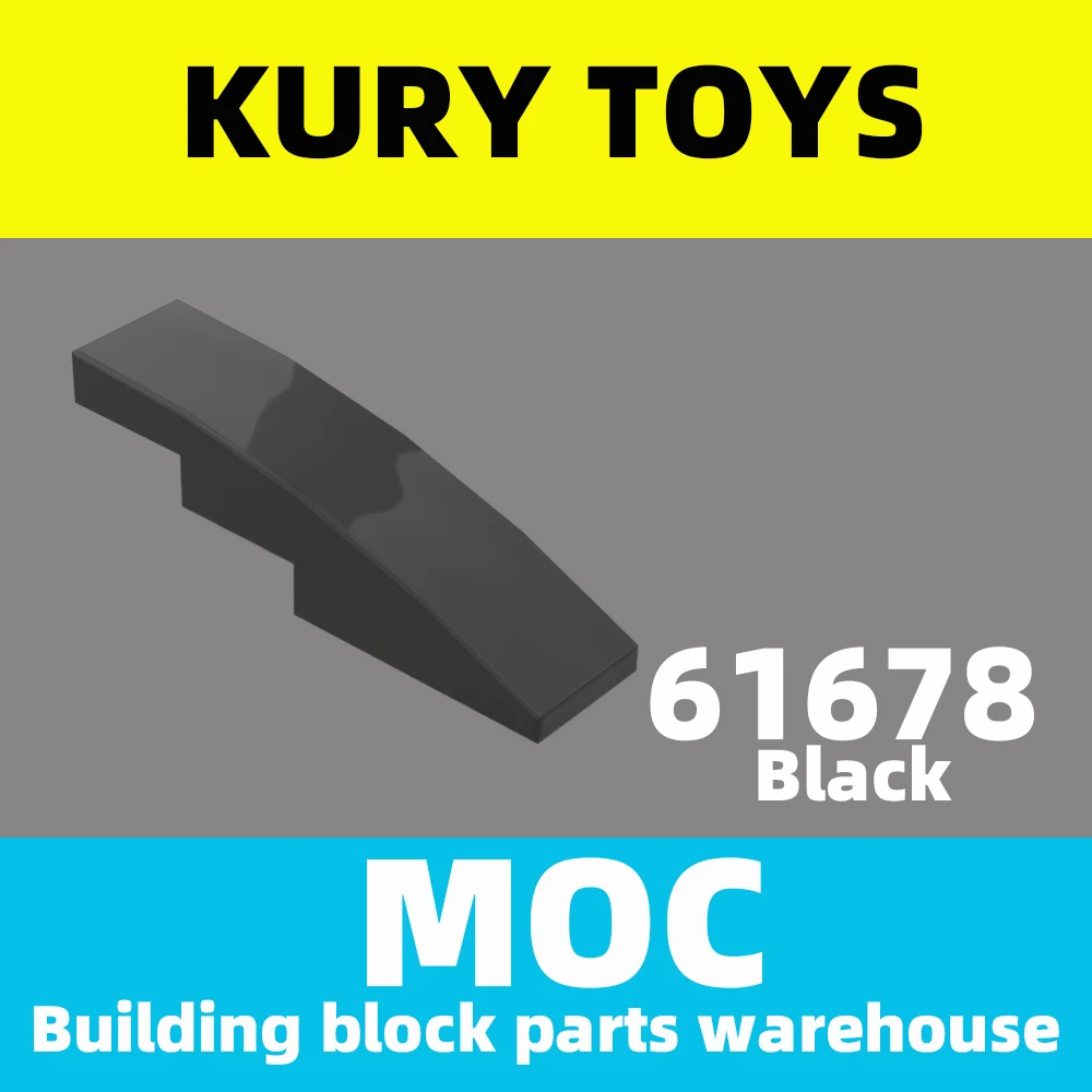 Kury Toys-piezas de bloques de construcci&oacute;n para pendiente, piezas de bloque curvado 4x1, MOC DIY para 61678, 100 Uds.-0
