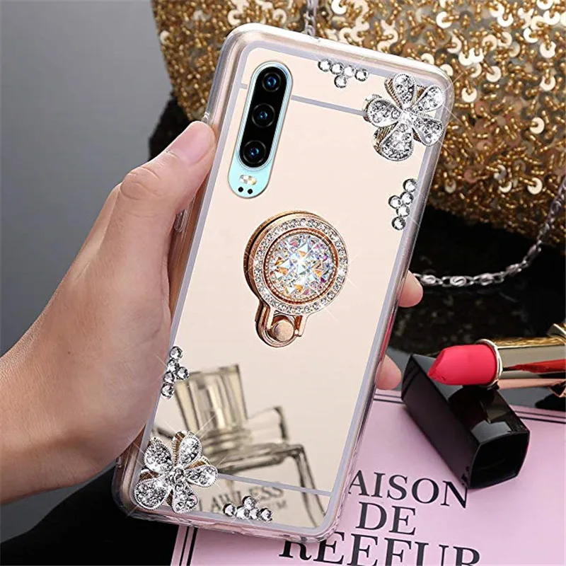 Чехол для телефона Huawei P30 P20 Pro чехол Lite мягкий 3D зеркальный с блестками задняя