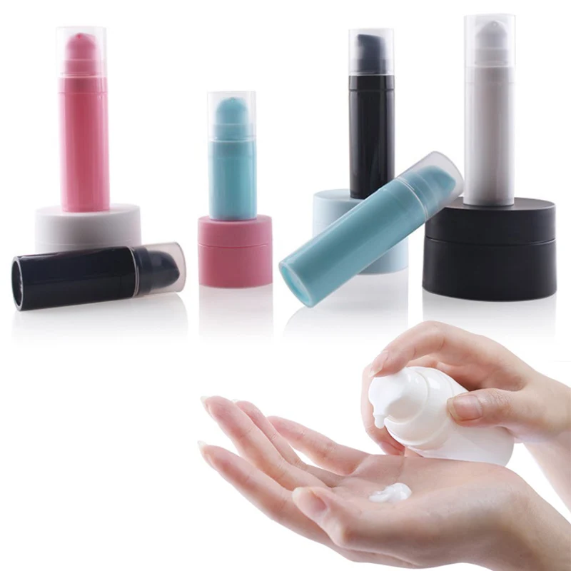 

2pcs Empty Lotion Cream Airless Pump Bottle Personal Care Travel Container bayonet snap-on lotion airless bottle