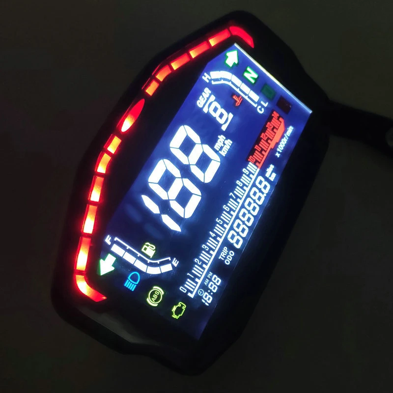 Горячий мотоцикл LCD цифровой спидометр одометр подсветка прочный для 2 4 цилиндра