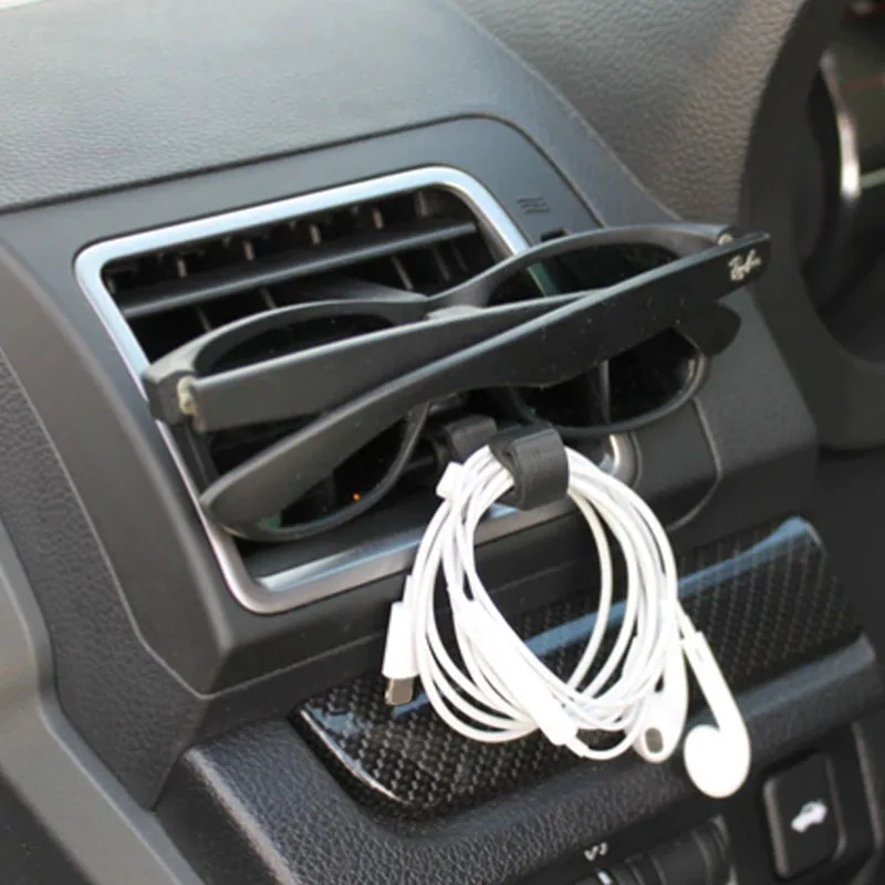 

2pcs New Car Air Conditioning Clip Glasses Key Earphone Hook Portable Phone Stand Interior Stowing Tidying Storage