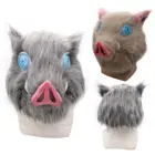 Маска Inosuke Hashibira, шлем, рассекающий демонов, киметсу, no Yaiba, капюшон для косплея, маска из свиной шерсти, головной убор, Хэллоуин, карнавальный костюм, реквизит