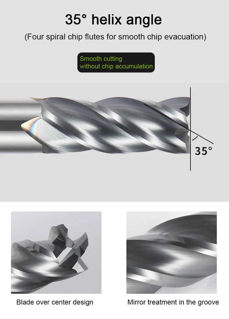 Твердосплавный фрезерный станок 4 канавки твердосплавная торцевая фреза из