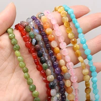 natural stone beads rose quartzchrysoliteemeraldagateunakite faceted bead for jewelry making diy necklace bracelet accessory