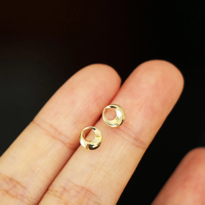 

Круглые серьги GOLDtutu 9k из настоящего твердого золота, минималистичные простые ювелирные изделия