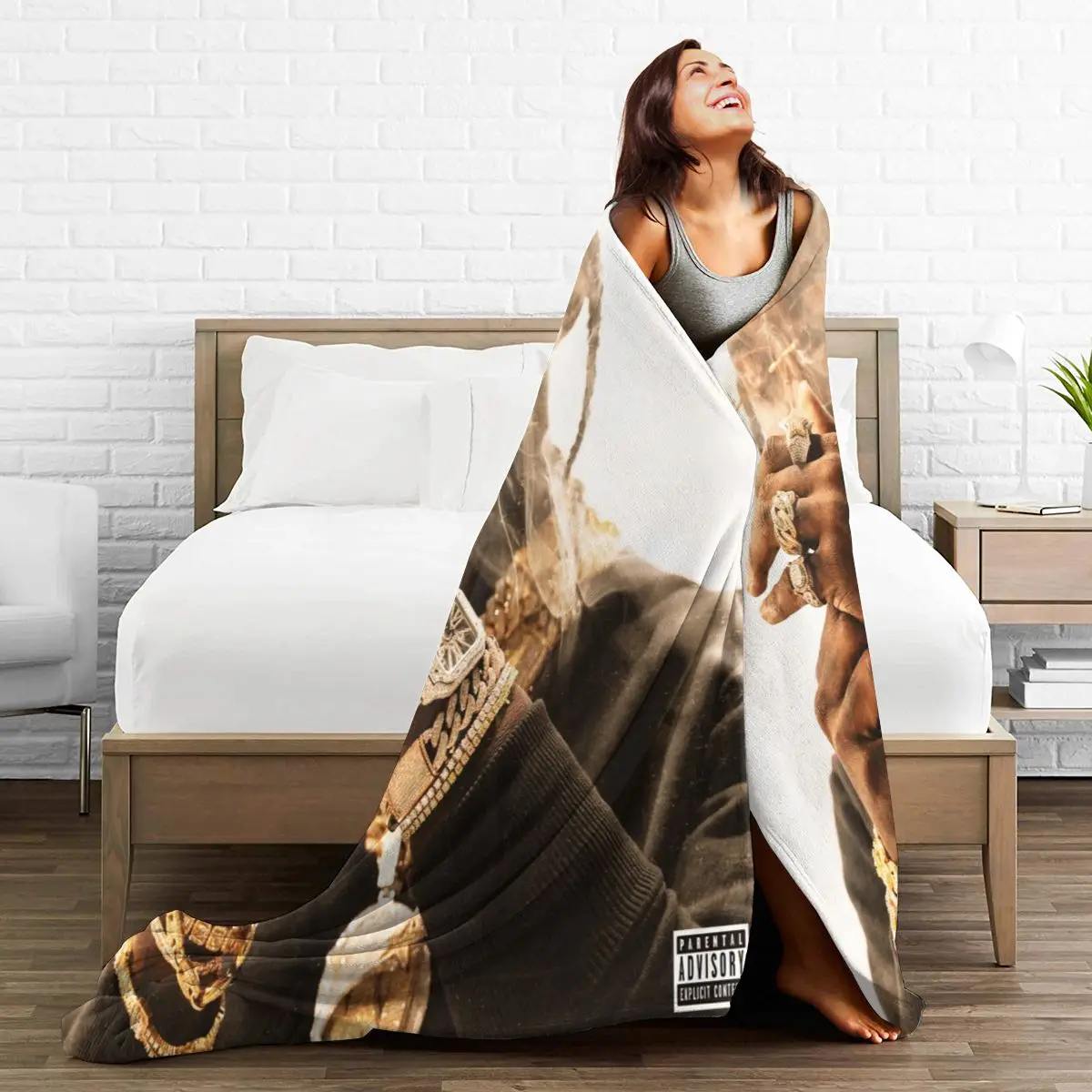 

3D Cartoon Sherpa Blanket Warm Super Soft Flannel Office Nap Bedspread Sofa Bedding Plush Quilt Plaids 296055254