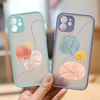 abstract graffiti line painting clear phone case cover for iphone 11 12 13 pro max mini se 2020 6 6s 7 8 plus xr x xs max shell