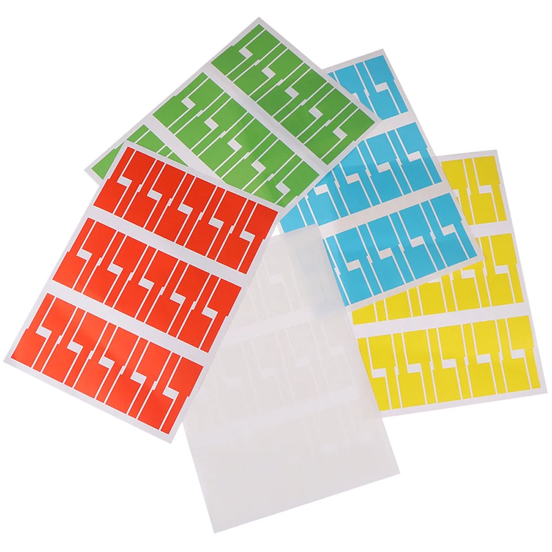 

30pcs/sheet Self-adhesive Cable Sticker Waterproof Identification Colorful Tags network cable label sticker