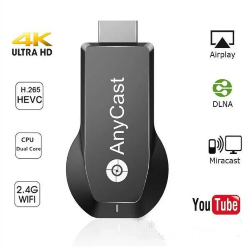 Mirascreen M100 2 4G/5G 4K Miracast любой литой Беспроводной DLNA обмена потоковыми