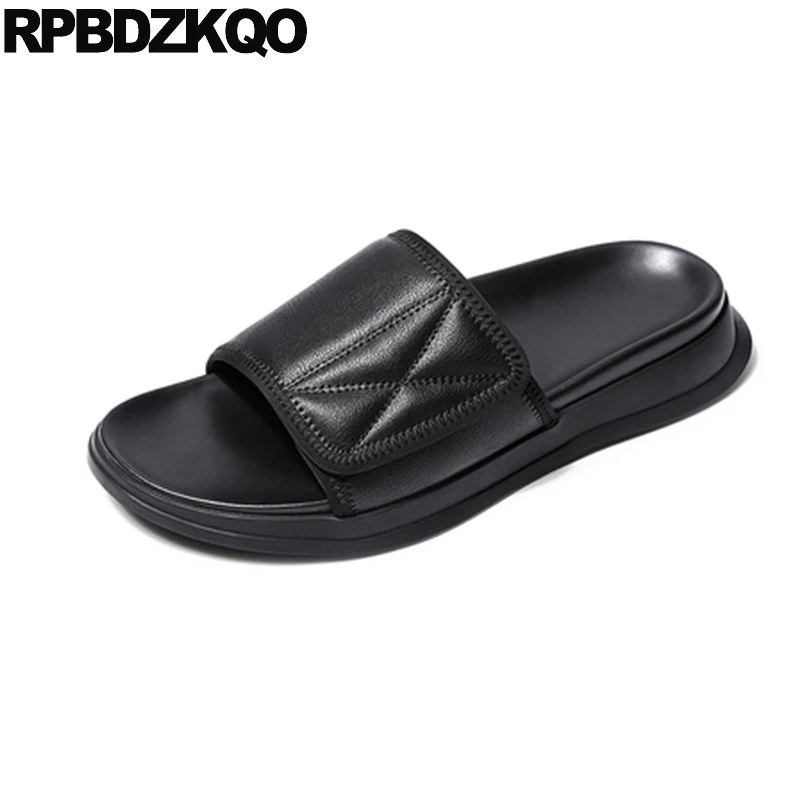 2021 белые сланцы итальянские повседневные мужские сандалии кожаная Летняя