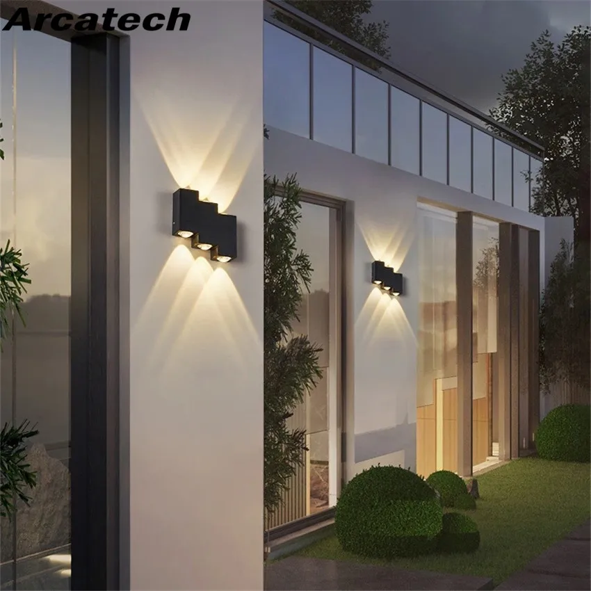 Светодиодный настенный светильник уличные водонепроницаемые комнатные лампы в