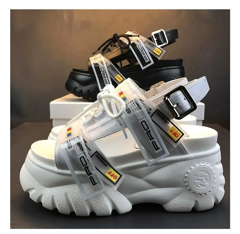 2020 летние массивные сандалии Женская обувь на танкетке 8 см Женские кожаные