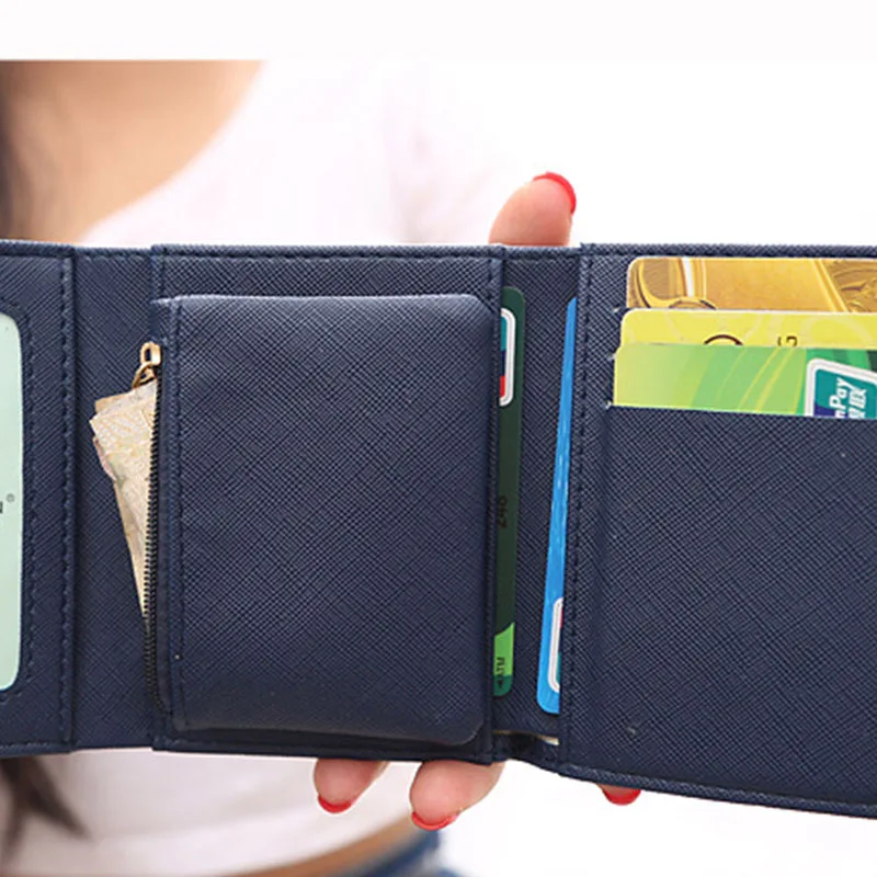 Женский маленький кошелек на молнии женские короткие кошельки украшенные