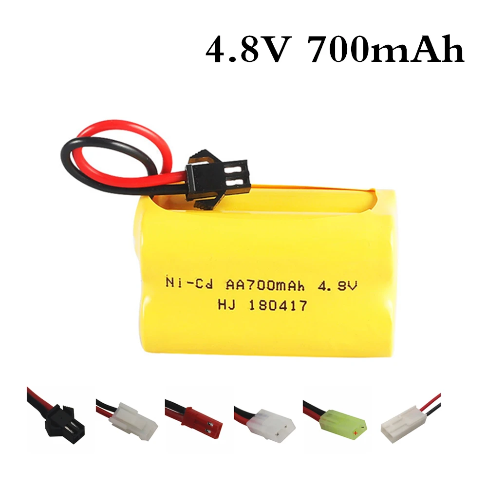 4,8 v 700mah перезаряжаемый ni-cd aa 4,8 v bateria 4,8 v nicd ni cd аккумулятор 4,8 v 800mah для радиоуправляемой лодки модель автомобиля игрушка