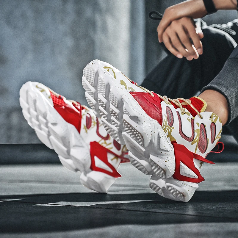 Harga Sepatu Basket Asli Baru Untuk Pria Sneakers Pria Bersirkulasi Olahraga Luar Ruangan Sepatu Bot Pria Antiselip Ukuran 39-46