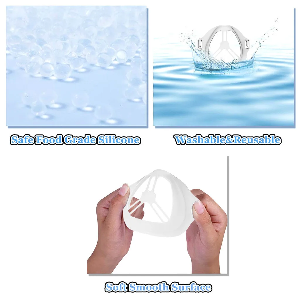 6 шт. маска для рта поддерживающая дыхание силиконовая держатель увеличивает