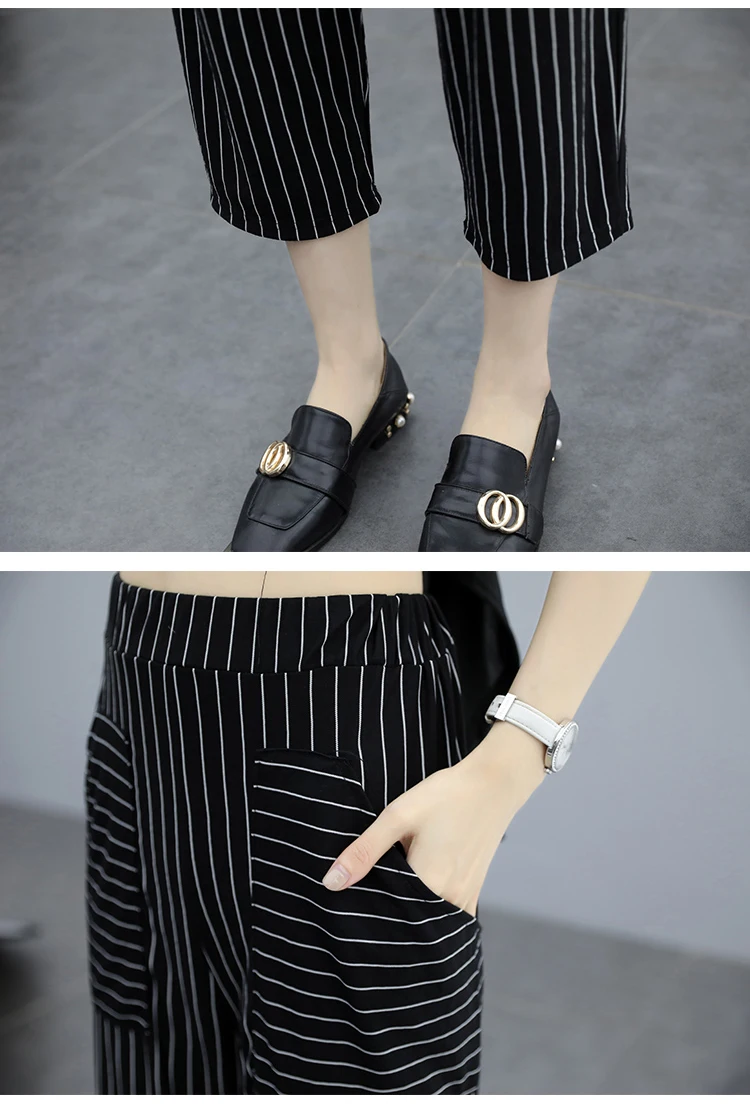 

Plus Size 5xl Women Two Piece Outfits Summer Striped Top&pants Set Casual Ensemble Femme 2 Piece Sets Womens Outfits