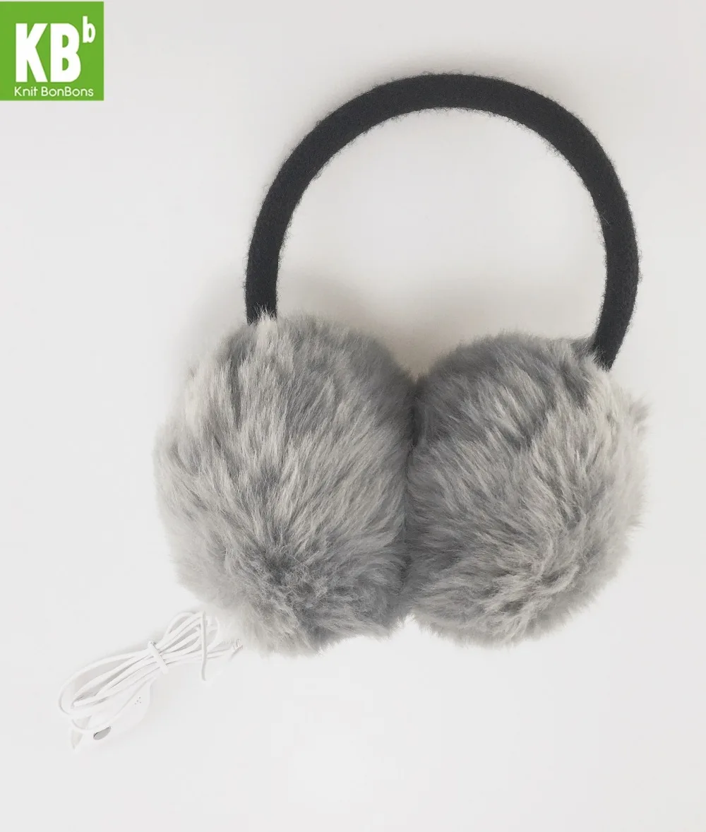 KBB зима-весна 4 цвета MP3 музыкальные наушники Для женщин леди дети Для мужчин вязаное теплое модное пальто из искусственного меха; теплые зимние плюшевые Тапочки наушники